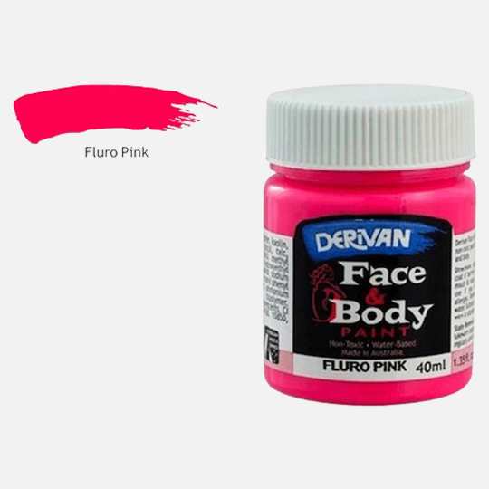 DERIVAN Face & Body Paint 40ml Fluorescent Pink