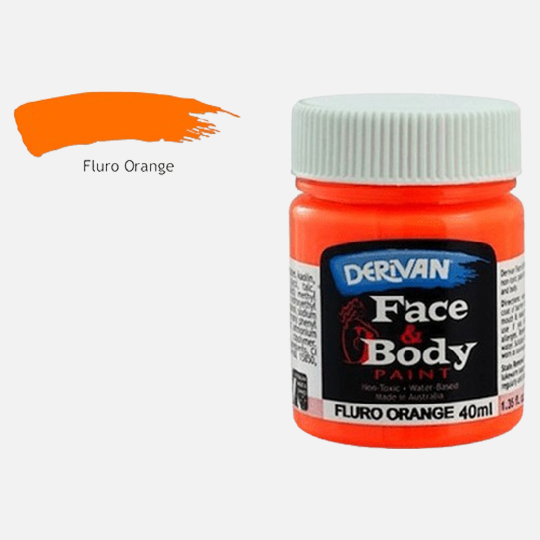 DERIVAN Face & Body Paint 40ml Fluorescent Orange