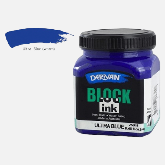 DERIVAN Block Ink 250ml Ultramarine Blue