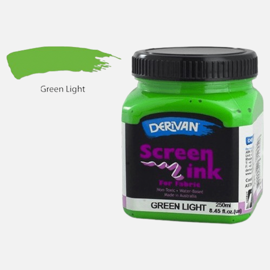 DERIVAN Fabric Screen Ink 250ml Green Light