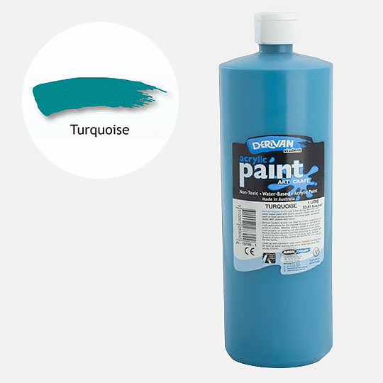 DERIVAN Students' Acrylic Paint 1000ml Turquoise