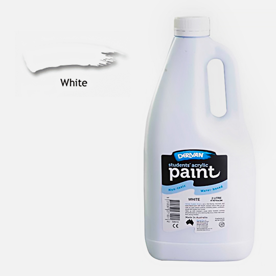 DERIVAN Students' Acrylic Paint 2000ml White