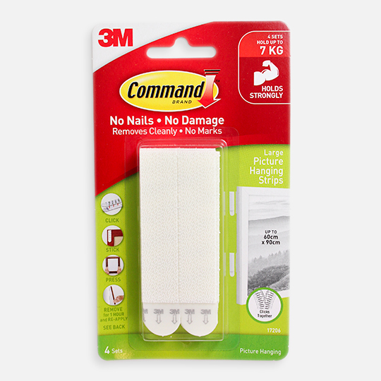 3M Command Picture Hanging Strip Large x 4