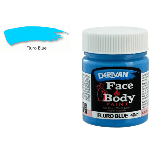 DERIVAN Face & Body Paint 40ml Fluorescent Blue