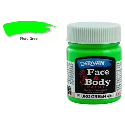 DERIVAN Face & Body Paint 40ml Fluorescent Green