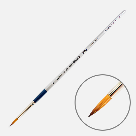 HOLBEIN 3100R Resable Synthetic Squirrel Round Brush 6