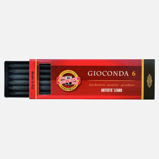 KOH-I-NOOR Gioconda Negro Carbon Lead 5.6mm Medium x 6