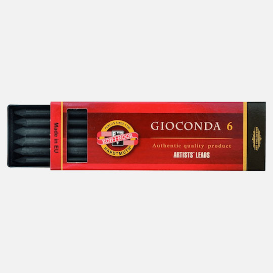 KOH-I-NOOR Gioconda Extra Charcoal Lead 5.6mm Hard x 6