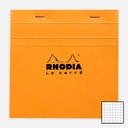 RHODIA Basics Notepad 80gsm Graph Square 14.8cm x 14.8cm x 80 Orange