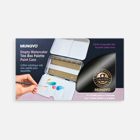 MUNGYO Tin Box Palette For 12 1/2 Pans