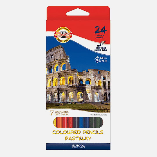 KOH-I-NOOR School Color Pencil Set x 24