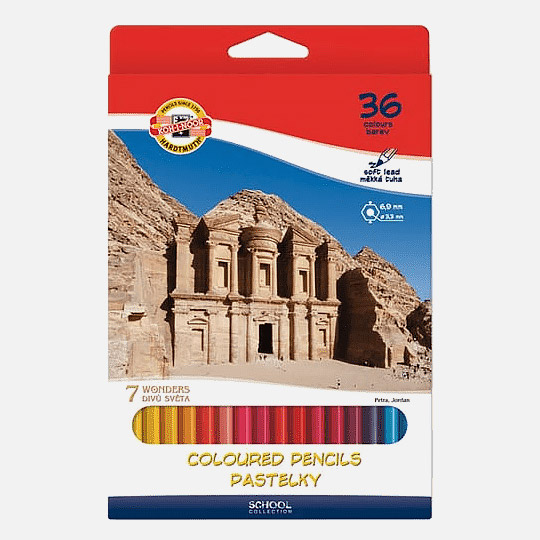 KOH-I-NOOR School Color Pencil Set x 36