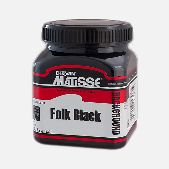 DERIVAN Matisse Mural Opaque Background Paint 250ml Folk Black