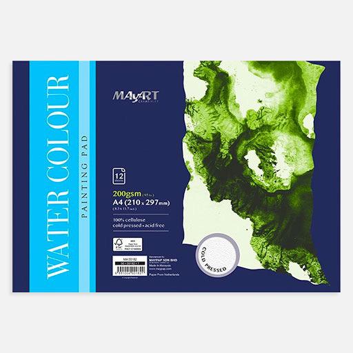 MAYART Watercolor Paper Pad 200gsm Cold Press A3 x 12