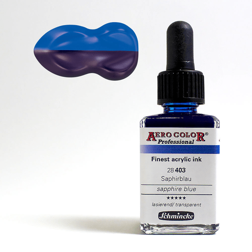 SCHMINCKE Aero Color Acrylic Ink 28ml Sapphire Blue