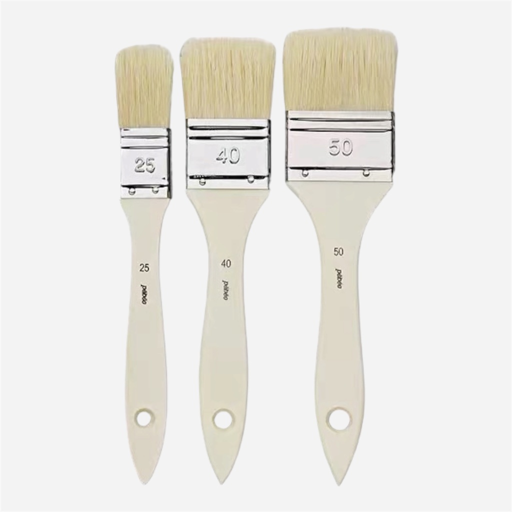 PEBEO Artist White Bristle Spalter Brush Set x 3