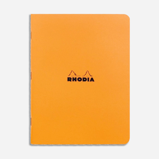 RHODIA Classic Stapled Notebook 80gsm Lined A5 x 48 Orange