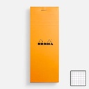 RHODIA Basics Notepad 80gsm Graph 7.4cm x 21cm x 80 Orange