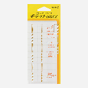 MIDORI Chiratto Index Label Pattern Gold