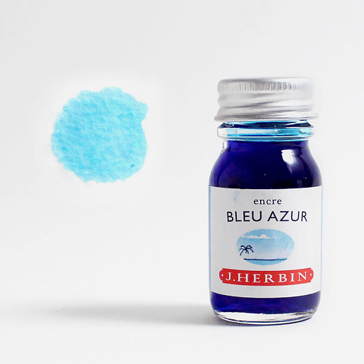 JACQUES HERBIN Fountain Pen Ink 10ml Bleu Azur (Azure Blue)