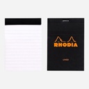 RHODIA Basics Lined Notepad 80gsm 8.5cm x 12cm x 80 Black