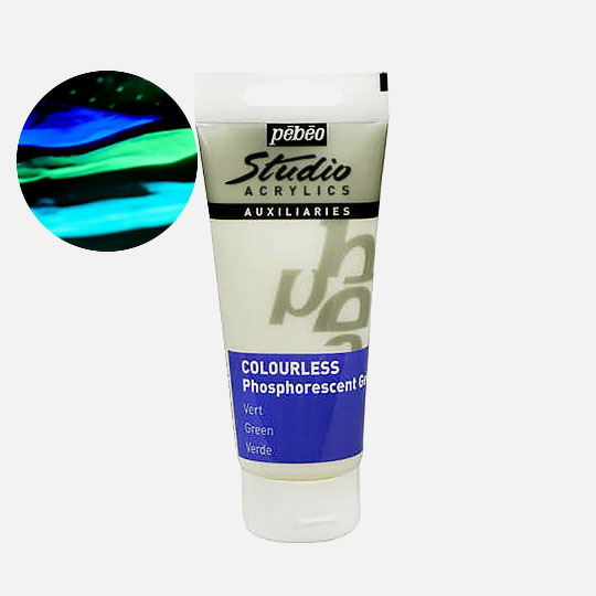 PEBEO Studio Acrylic Phosphorescent 100ml Glow In The Dark Colourless/Green