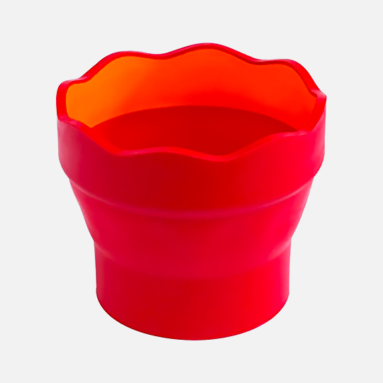 FABER-CASTELL Clic & Go Foldable Water Pot Red