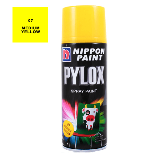 NIPPON Pylox Spray Paint 400ml 07 Medium Yellow