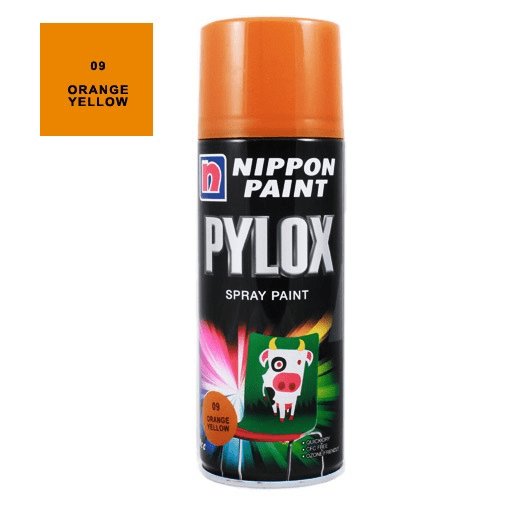 NIPPON Pylox Spray Paint 400ml 09 Orange Yellow