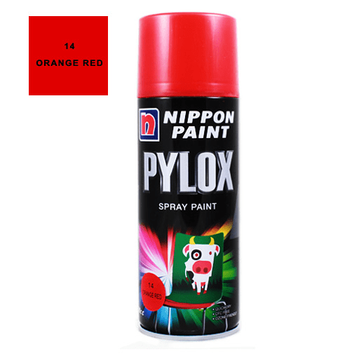 NIPPON Pylox Spray Paint 400ml 14 Orange Red