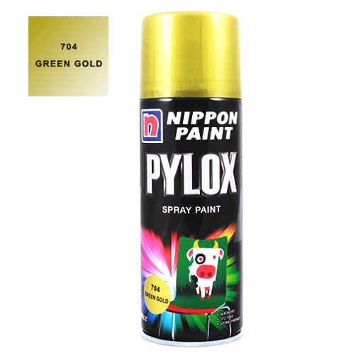 NIPPON Pylox Spray Paint 400ml 704 Green Gold
