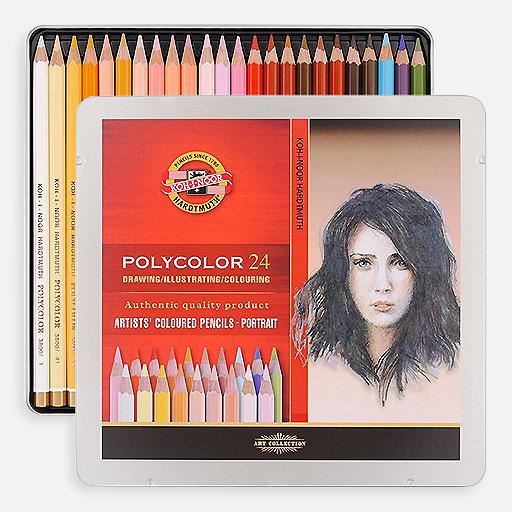 KOH-I-NOOR Polycolor Color Pencil Portrait Set x 24