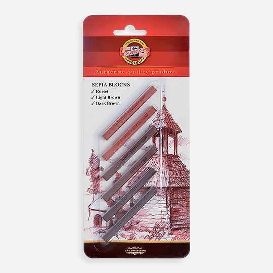 KOH-I-NOOR Gioconda Sepia Block Set x 6