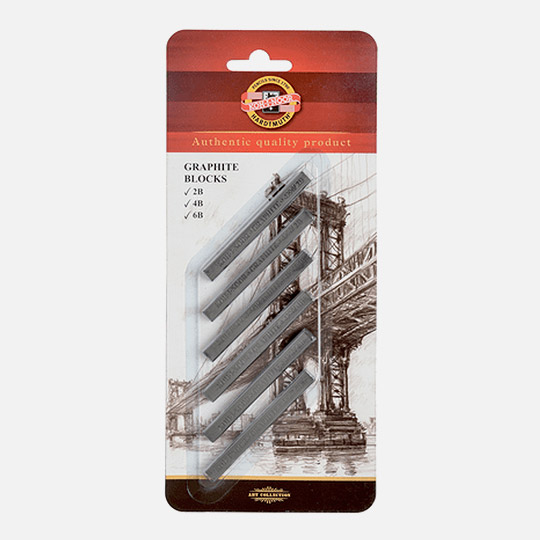 KOH-I-NOOR Graphite Block Set x 6