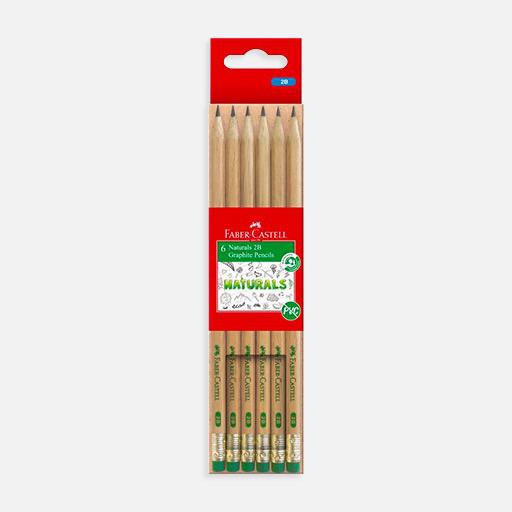 FABER-CASTELL Naturals Graphite Pencil 2B Set x 6