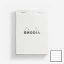 RHODIA Basics Lined Notepad 80gsm 8.5cm x 12cm x 80 White