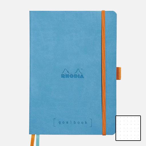 RHODIA Ivory Paper Hardcover Dot Goal Book 90gsm A5 x 120 Turquoise