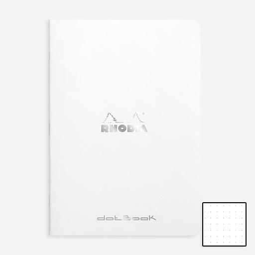 RHODIA Classic Dot Stapled Notebook 80gsm A5 x 48 White