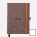 RHODIA Ivory Paper Hardcover Goal Book 90gsm Dot A5 x 120 Chocolate