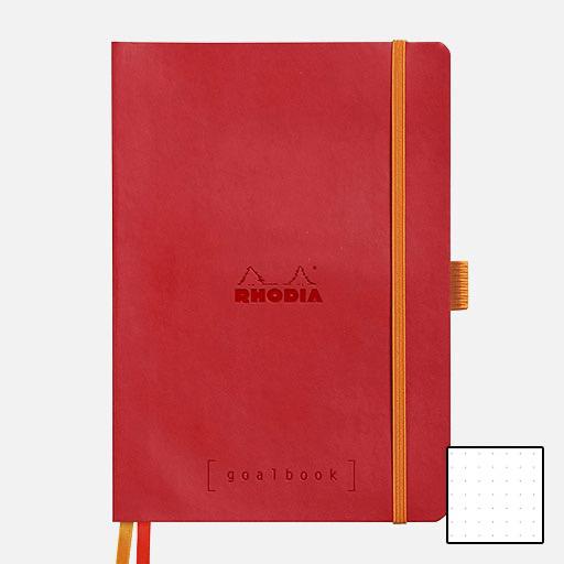 RHODIA Ivory Paper Hardcover Dot Goal Book 90gsm A5 x 120 Poppy