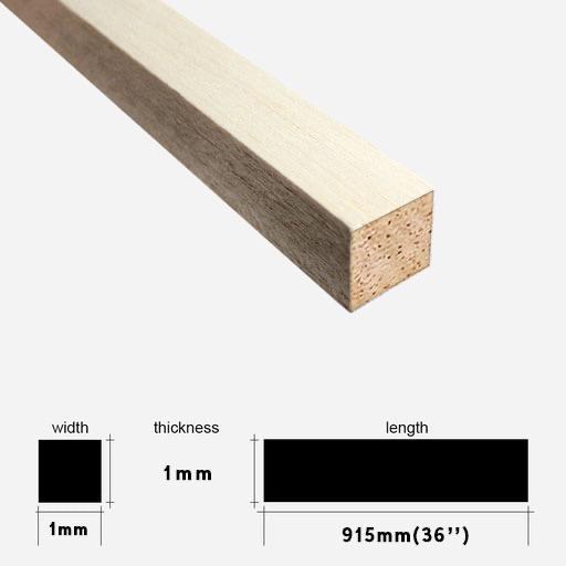 ARTMILL Balsa Square Stick 1mm x 1mm x 915mm