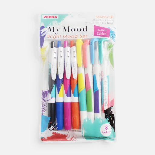 ZEBRA My Mood Sarasa Clip Set x 8 Bright Mood