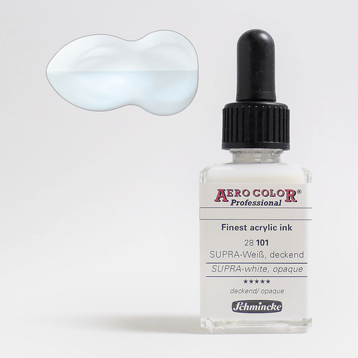 SCHMINCKE Aero Color Acrylic Ink 28ml Supra-White Opaque