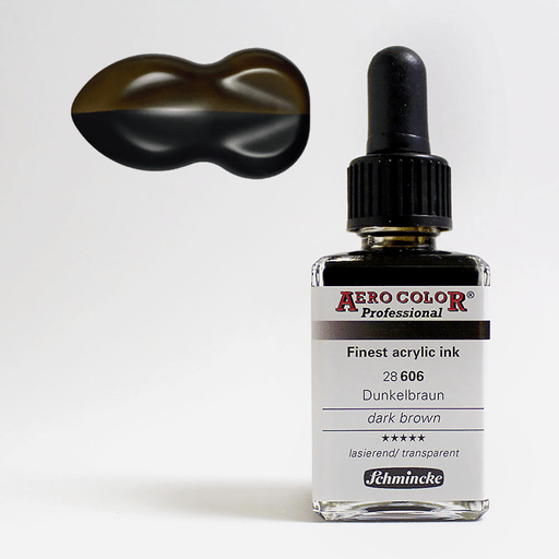 SCHMINCKE Aero Color Acrylic Ink 28ml Dark Brown