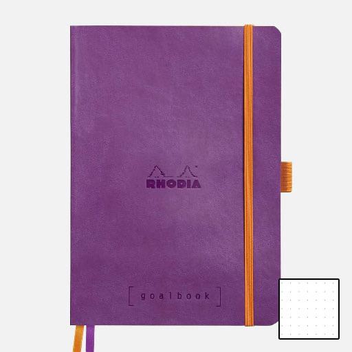 RHODIA Ivory Paper Hardcover Goal Book 90gsm Dot A5 x 120 Purple