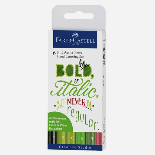 FABER-CASTELL Pitt Artist Pen Hand Lettering Set 2 x 6