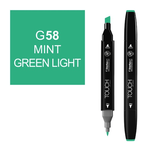 SHINHAN Touch Twin Marker G58 Mint Green Light