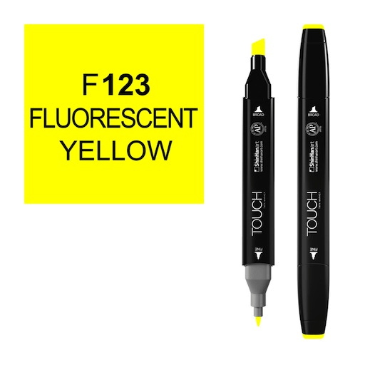 SHINHAN Touch Twin Marker F123 Fluorescent Yellow