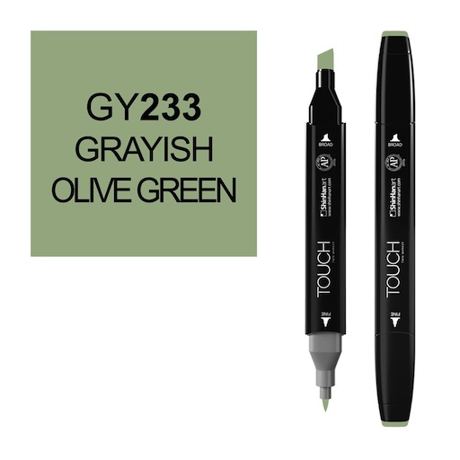 SHINHAN Touch Twin Marker GY233 Greyish Olive Green