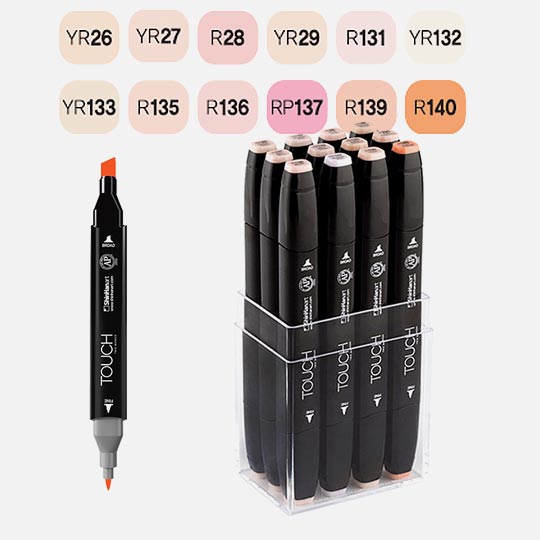 SHINHAN Touch Twin Marker Skin Tones Set x 12